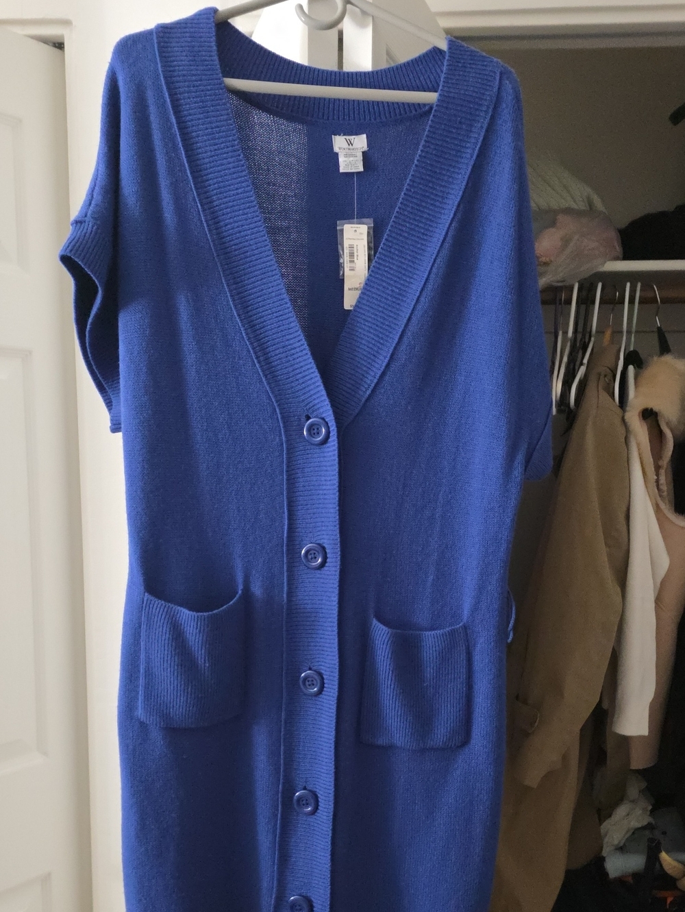 Worthington Royal Blue Button-Front Cardigan